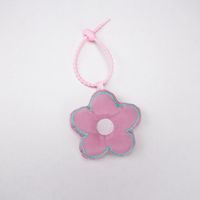 Porte-clés en peluche en forme de fleur de dessin animé, pendentif pour sac en toile DIY