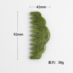 Peigne à cheveux en <span class=keywords><strong>jade</strong></span> rond, peigne de massage des méridiens, masseur de tête en <span class=keywords><strong>jade</strong></span> vert, peigne en <span class=keywords><strong>jade</strong></span> pour usage domestique - Product Image 6