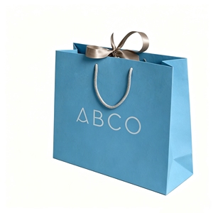 Sac en papier personnalisé de luxe noir avec logo imprimé offset, laminé, recyclable, pour vêtements, robes, cadeaux et vente au détail - Product Image 2