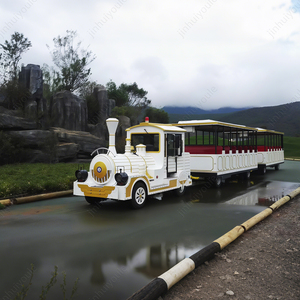 <strong>Outdoor</strong> 42/58/72-Seat Trackless <strong>Train</strong> for Adults Children Steel Construction for Amusement Park Sightseeing Road Tourist Areas - Product Image 3