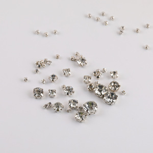 Cristales de imitación redondos de 16 facetas con base plana, tamaños mixtos, accesorios para joyería DIY - Product Image 4