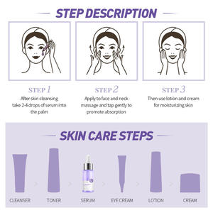 LAIKOU Extrait <span class=keywords><strong>de</strong></span> fruit <span class=keywords><strong>de</strong></span> <span class=keywords><strong>myrtille</strong></span> Hyaluronate <span class=keywords><strong>de</strong></span> sodium Tremella Fuciformis Polysaccharide Réduire les rides du visage Sérum végétalien lisse - Product Image 3