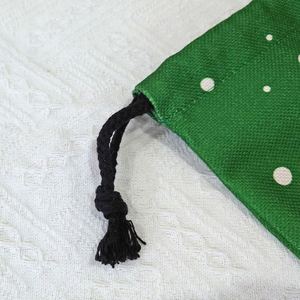 Sac cadeau de Noël grande capacité en lin vert avec cordon de serrage, sac classique de Noël Père Noël avec cordon de serrage pour cadeaux - Product Image 3