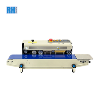 Machine de scellage à bande continue, scelleuse horizontale à bande, scelleuse automatique de sacs, scelleuse de sachets en plastique, scelleuse thermique industrielle CE OEM