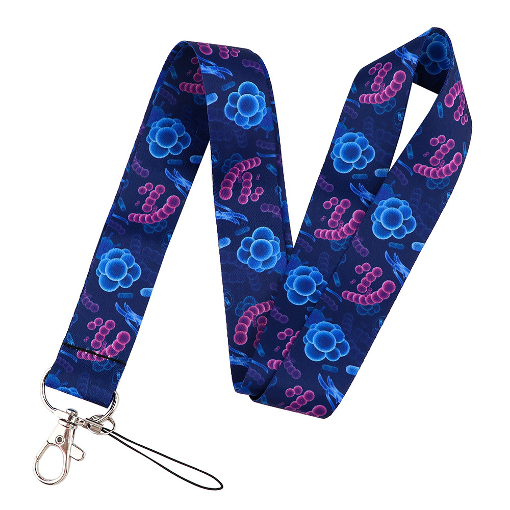 Hot Sale Doctors Nurses Stain Lanyards ID Card Hanging Neck Lanyard Wholesale Custom Logo Virus Design Lanyards Accessories Gift Image 5