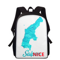Sac à dos personnalisé Saipan à motif créatif en polyester, confortable avec épaulettes rembourrées, idéal pour la vie universitaire, les voyages et les aventures