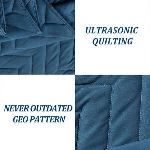 Ensemble <span class=keywords><strong>de</strong></span> couvre-<span class=keywords><strong>lit</strong></span> en polyester léger et imperméable, à ultrasons, king, blanc, à bas prix - Product Image 4