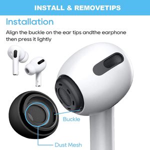 4 Pares de Almohadillas de Silicona de Repuesto para Auriculares Pro, Diseño Impermeable, Orificios de Reducción de Ruido, Protector de Polvo Integrado - Product Image 5