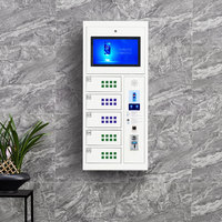 Oferta Especial: Casillero Público de Carga para Teléfonos Móviles con Cerradura Electrónica, Ensamblado en Acero Laminado en Frío, Duradero, 5 Compartimentos, Multi-Pago
