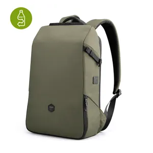 Kingson recyclable पर्यावरण के अनुकूल 100% rpet backpacks कस्टम रीसायकल rpet कपड़े यात्रा लैपटॉप निविड़ अंधकार कैमरा बैग के साथ यूएसबी