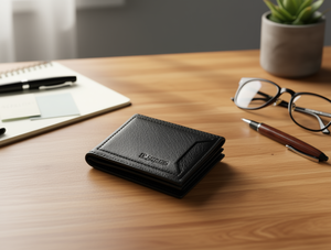 Portafoglio da Uomo in Vera Pelle, Chiusura a 7 Pieghe, Stile Minimalista, Ideale come Regalo - Product Image 2