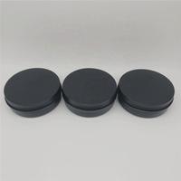 Pot en aluminium rond noir mat de 4 oz (120 ml, 120 g) pour crème cosmétique, crème pour le visage, pommade, huile, emballage, boîte, récipient, boîte en étain
