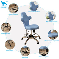 SONKLY Tabouret de pédicure réglable pour salon de beauté, design chinois moderne, noir, pour coiffeur et technicien en pédicure