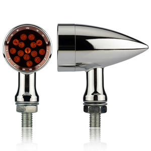 ไฟเลี้ยว LED สไตล์วินเทจทรงกระสุน สีเหลืองอำพัน สำหรับรถมอเตอร์ไซค์ฮาร์เลย์ - Product Image 4