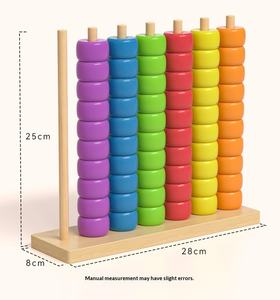 Cuentas <span class=keywords><strong>de</strong></span> Madera Coloridas, Rompecabezas para Bebés, Educación Temprana, Desarrollo <span class=keywords><strong>de</strong></span> la Inteligencia, Soporte <span class=keywords><strong>de</strong></span> Cálculo, Entrenamiento <span class=keywords><strong>de</strong></span> Coordinación Mano-Ojo - Product Image 6