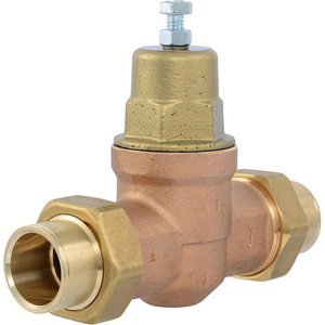 Vanne de régulation de <span class=keywords><strong>pression</strong></span> à double union - Connexion à sertir de 1 pouce, réglable de 10 à 70 PSI, construction en laiton, compatible <span class=keywords><strong>eau</strong></span> chaude et <span class=keywords><strong>froide</strong></span> - Product Image 3