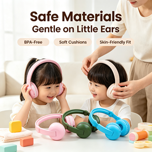 หูฟังบลูทูธตัดเสียงรบกวนสำหรับเด็ก BuddyPhones ลดราคาพิเศษ หูฟังสเตอริโอไร้สาย แบตเตอรี่ใช้งานได้นาน เหมาะสำหรับการเดินทาง การเรียน และการเล่นเกม - Product Image 3