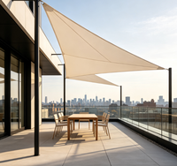 Voile d'ombrage triangulaire anti-UV pour patio, piscine, jardin, couverture d'ombrage extérieure pour pergola