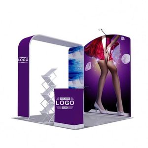 Stand d'exposition portable 10x10, stand d'exposition pop-up, design personnalisé, comptoir promotionnel pour équipement de salon professionnel - Product Image 1