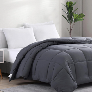 Tất cả các mùa giải Polyester xuống thay thế bông Vua Kích thước <span class=keywords><strong>Comforter</strong></span> khách sạn không gây dị ứng giường, màu xám đậm - Product Image 2