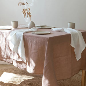 Handmade High Quality Linen Napkins Customizable Embroidered <b>Table</b> Linens Hemstitch Style Disposable Cotton Dinner Kitchen Use - Product Image 5