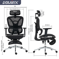 Chaise de bureau ergonomique, chaise pivotante en maille de haute qualité, coussin de siège confortable, chaise de direction de luxe pour le bureau