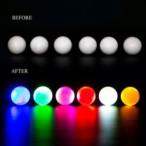 Pelotas de Golf LED con Movimiento de Luz Dorada, Brillo Constante, Material de Goma Sarin para Campos de Golf Nocturnos, Venta al Por Mayor - Product Image 2