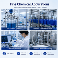 Benzotriazol BTA de Grado Industrial 99.5% CAS 95-14-7, Inhibidor de Corrosión del Cobre para Tratamiento de Agua y Suministro de Fluidos para Metalurgia