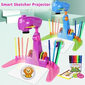 Proiettore da <span class=keywords><strong>Disegno</strong></span> NZMAN per Bambini, Kit con 32 Disegni di Animali su 4 Dischi Resistenti, 8 Pastelli e 1 Blocco di Carta da <span class=keywords><strong>Disegno</strong></span> - Product Image 6