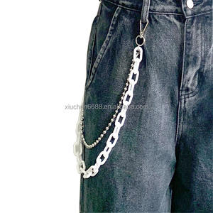 Cadena de <span class=keywords><strong>Pantalones</strong></span> de Moda Hip Hop, Marca de Moda, Acrílico, para Hombre y Mujer, Cadena de Cintura Urbana, Adornos Colgantes - Product Image 1