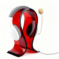 Rak Display Earphone Akrilik Tahan Lama untuk Meja, Stand Headset untuk Toko Elektronik, Pameran Aksesoris 3C