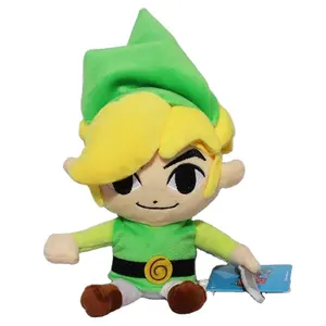 ขายส่ง link ดาบโล่ของเล่น-Zelda Link ของเล่นผ้ากำมะหยี่ของเด็กผู้ชาย,ตุ๊กตายัดไส้ป้องกันดาบปรับได้เองขนาด20ซม.