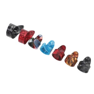 7 pièces médiators de pouce de guitare pièces de <span class=keywords><strong>basse</strong></span> de guitare en celluloïd médiators réglables pour les guitaristes et les mélomanes - Product Image 4