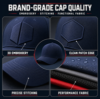 Casquette de sport gris sidéral personnalisée avec logo, visière blanche sans couture, prix d'usine, casquette de performance à 6 panneaux