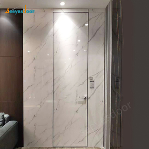 Seeyesdoor Puerta Invisible de Diseño Moderno <span class=keywords><strong>Sin</strong></span> <span class=keywords><strong>Marco</strong></span> Roble Rojo Puerta Oculta Habitación - Product Image 1