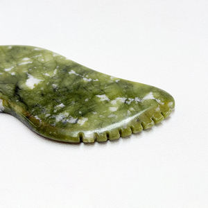 Piedra Gua Sha Facial de Jade Verde, Tabla Gua Sha Corporal, Masajeador de Raspado, Herramienta de Masaje Facial Lifting, Terapia de Acupuntura Facial - Product Image 3