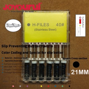 Joyourui Dental H-Files Acier inoxydable 45-80 #   Limes manuelles pour canaux radiculaires avec codage couleur pour usage buccal - Product Image 2