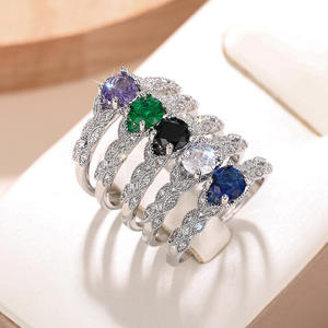 H398 Anello da Donna in Argento 925 con Ametista, Montatura a Griffe, Set di Gioielli Raffinati per Fidanzamento, Design Floreale - Product Image 4