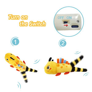 Giocattolo per Gatti a Forma di Lucertola con Coda Oscillante, Ricaricabile USB, con Erba Gatta, Interattivo e Attivato dal Movimento - Product Image 4