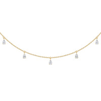 Collier ras de cou en or 18 carats avec diamant en forme de poire cerise, collier tendance pour femmes, ensembles de colliers pour femmes, bijoux fins, colliers