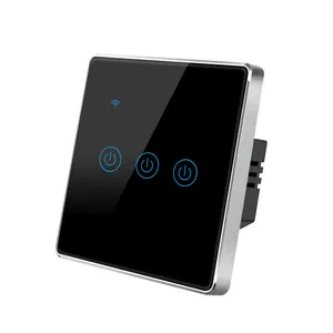 EU UK 1/2/3/4 Gang Zigbee Smart Switch High-grade Metal Frame Neutral Line Wire Alexa Voice Control for Smart Home