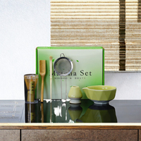 Ensemble Chawan en céramique classique de 600 ml avec fouet et cuillère en bambou, emballage cadeau écologique