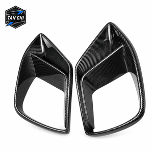 Pour Mercedes <span class=keywords><strong>AMG</strong></span> <span class=keywords><strong>GT</strong></span> <span class=keywords><strong>63</strong></span> <span class=keywords><strong>4</strong></span> <span class=keywords><strong>portes</strong></span>, aérations de pare-chocs avant en fibre de carbone véritable, tissage sergé 2x2, finition brillante, paire - Product Image 2
