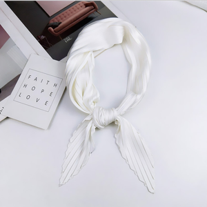 JINGMI — foulard en Satin et soie pour femmes, écharpe pour cou, 70x70cm, matière solide, plissée, diamant, pour tête carrée, modèle 2019 - Product Image 3