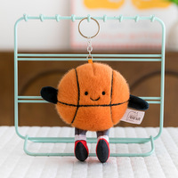 Boneka Olahraga Kartun 2026 dengan Bola Basket, Sepak Bola, Bulu Tangkis, Rugby, Tenis, Biliar, Liontin Mainan Plush untuk Perayaan Ulang Tahun