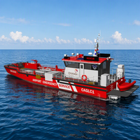Bateau de sauvetage et de lutte contre les incendies en aluminium Grandsea de 23 m, bateau de lutte contre les incendies en mer, bateau de sauvetage à vendre