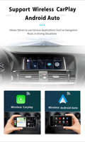 Reproductor de DVD de Radio para coche Android 14 de 8,9 pulgadas para BMW X3 F25 X4 F26 20142015 2016 unidad principal estéreo Multimedia GPS Navi pantalla Carplay
