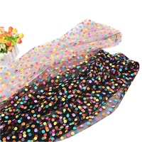 Tissu en tulle polyester à pois colorés pour robe, jupe tutu, nœud papillon, accessoires pour cheveux DIY