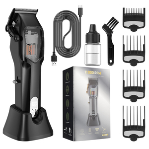 Tondeuse à Cheveux Électrique Professionnelle Sans Fil 11000 tr/min à Suspension Magnétique et Haute Vitesse pour Barbiers - Product Image 1