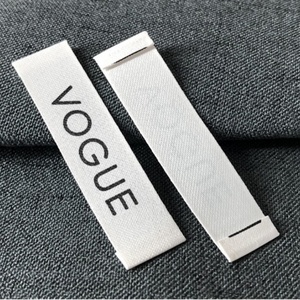 Etiqueta de cuello con logotipo personalizado, etiquetas principales de poliéster y algodón para prendas, parche para coser en ropa o bolsos, etiqueta tejida lavable - Product Image 6